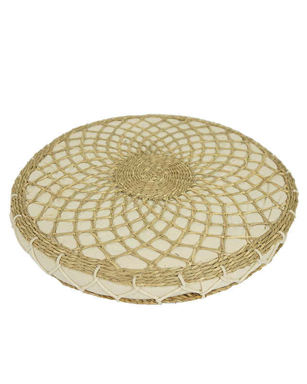 Ambala Woven Round Floor Cushion