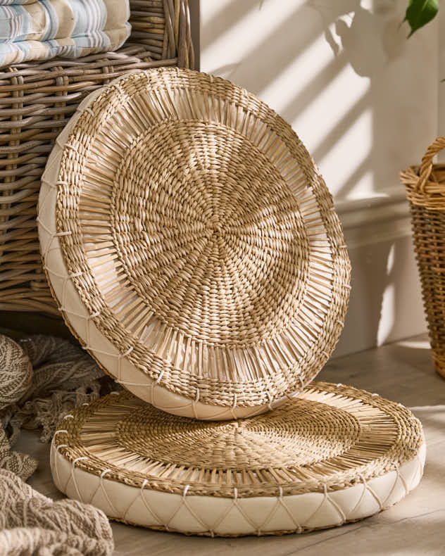 Manari Woven Round Floor Cushion