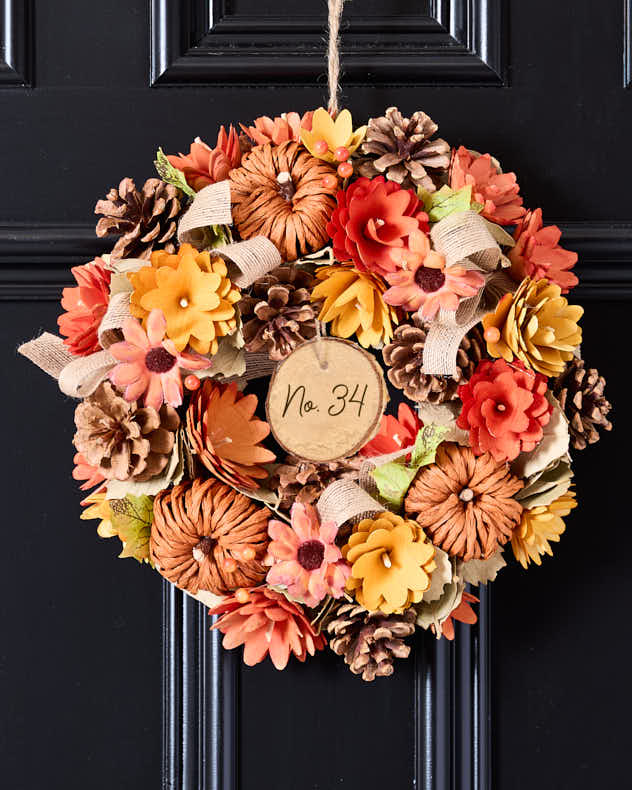 Personalised Pumpkin Patch Wreath