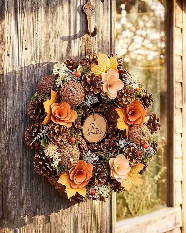 Personalised Autumn Forest Wreath