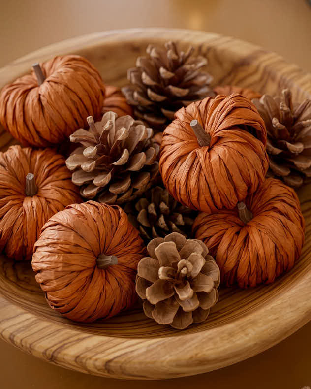 Autumn Pumpkin and Pinecone Box
