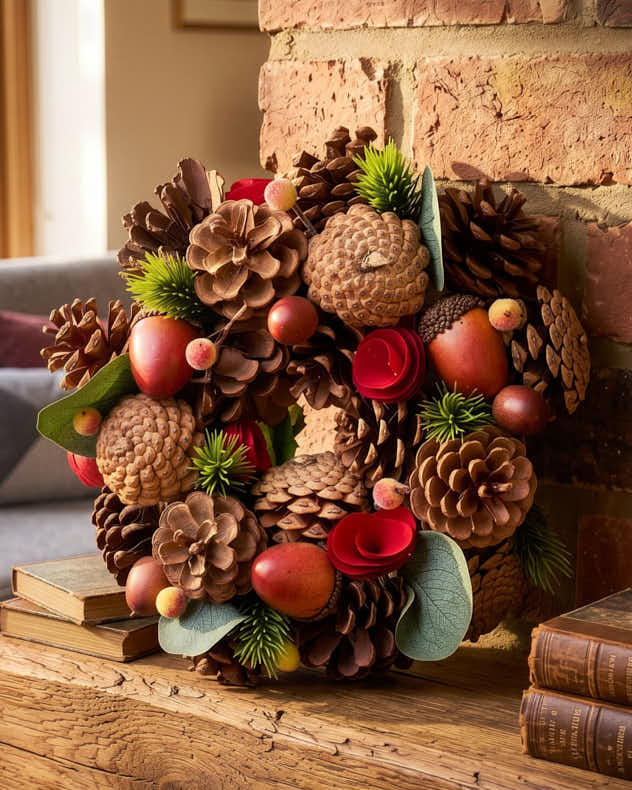 Woodland Treasures Autumn Wreath 26cm