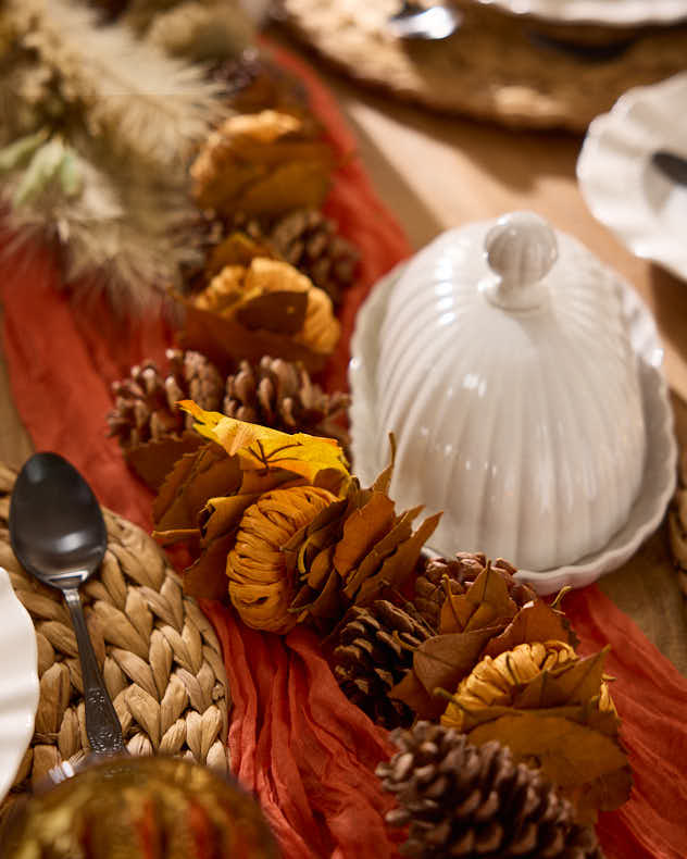 White Scalloped Butter Dish