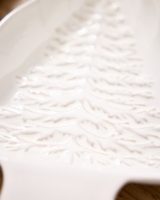 Set of 2 White Tree Side Plates