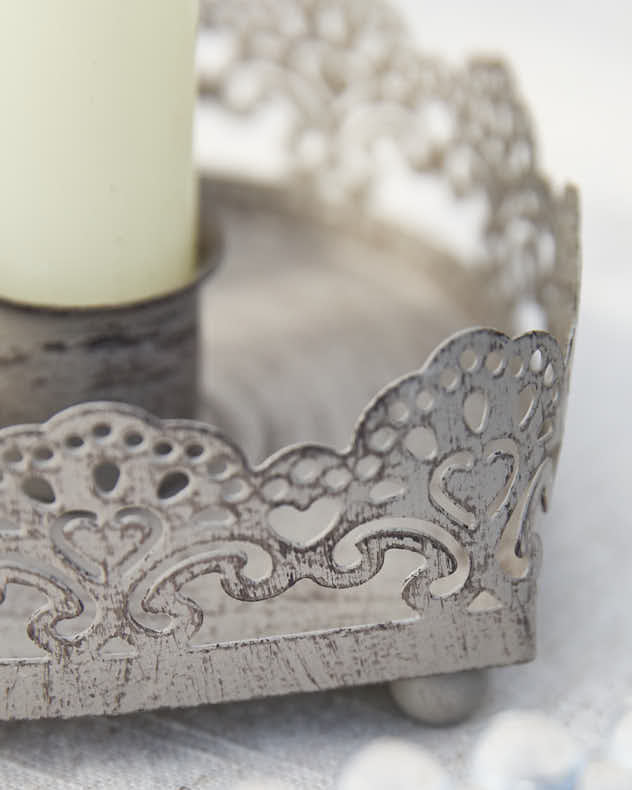 Vintage Heart Candle Holder