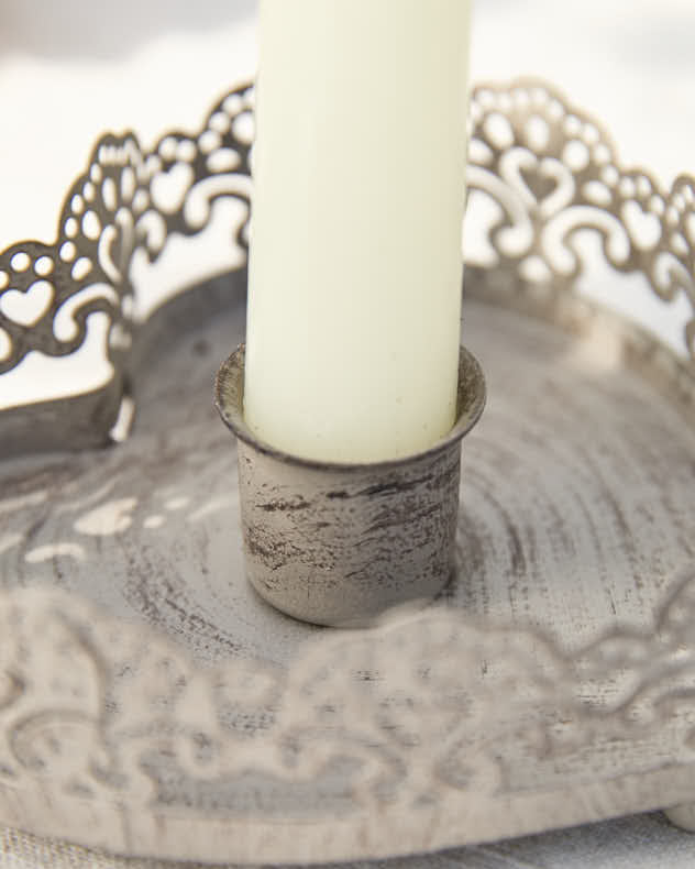 Vintage Heart Candle Holder