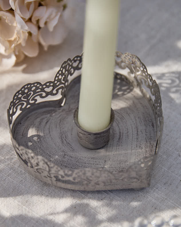 Vintage Heart Candle Holder