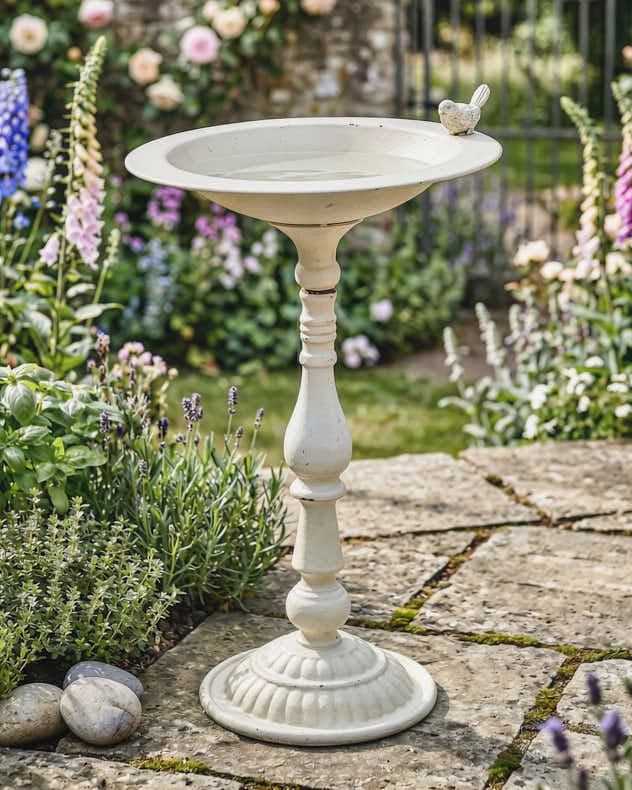 Ivory Standing Bird Feeder