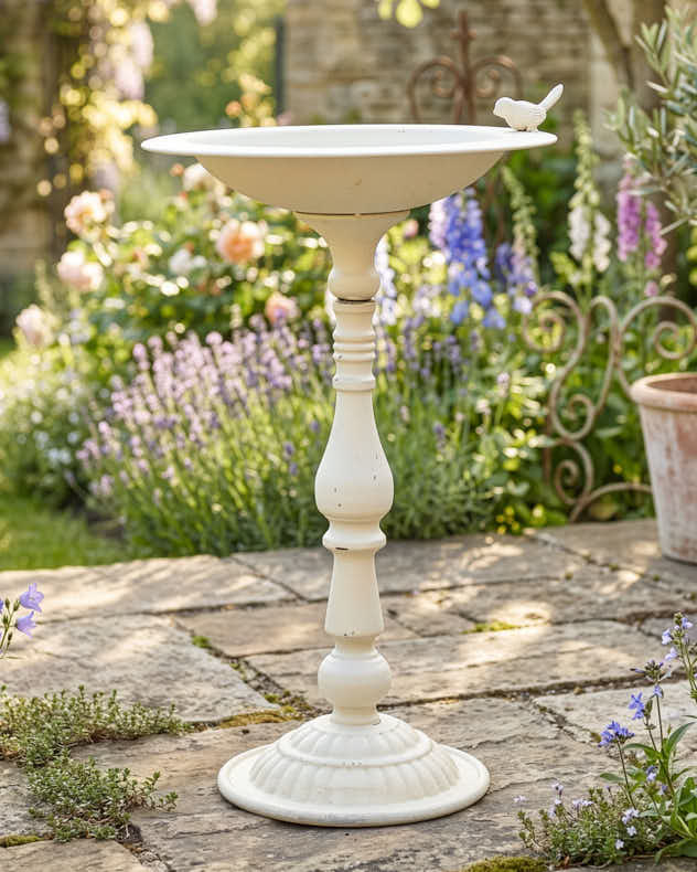 Ivory Standing Bird Feeder