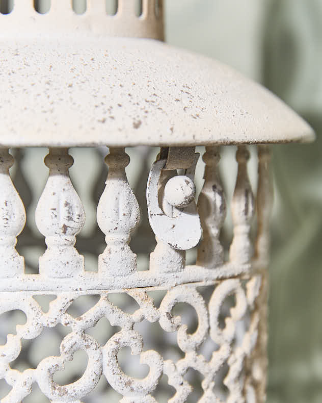 Ivory Moroccan Antique Candle Lantern
