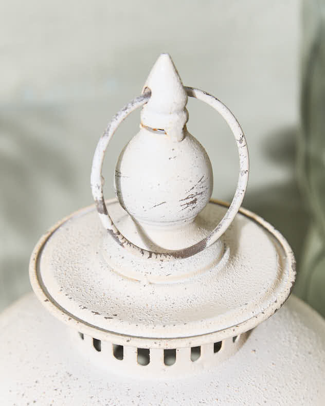Ivory Moroccan Antique Candle Lantern