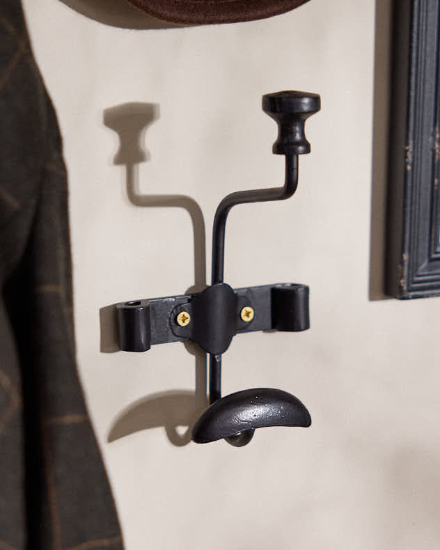 Hooks &amp; Racks - Duke Noir Metal Wall Hooks