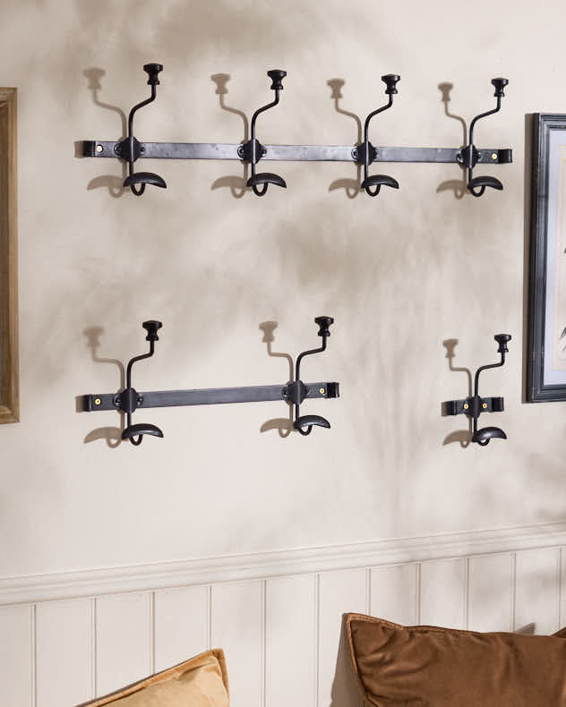 Hooks &amp; Racks 4 Hooks - Duke Noir Metal Wall Hooks