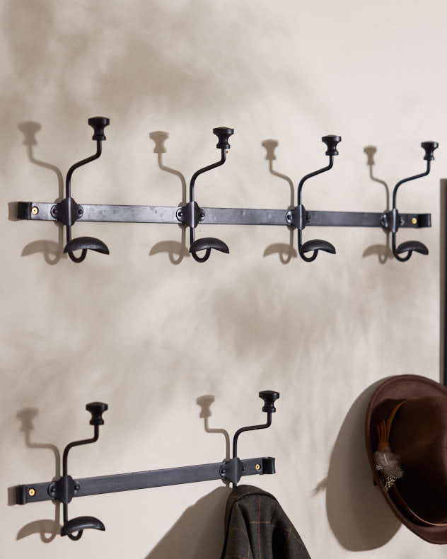 Hooks &amp; Racks - Duke Noir Metal Wall Hooks