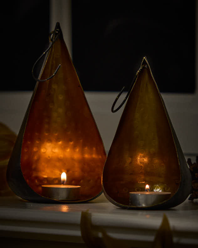 Candle Holders - Set of 2 Brass Elegance Tea holders