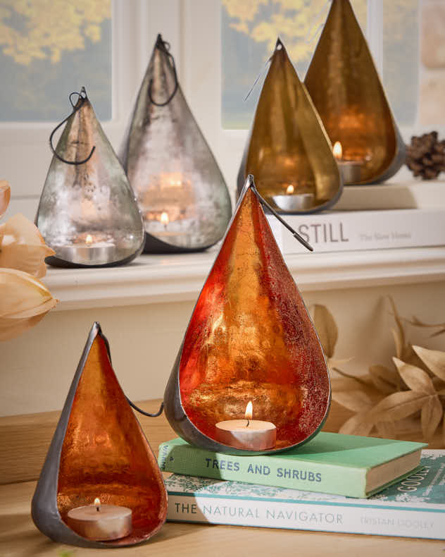 Set of 2 Teardrop Candle Holders