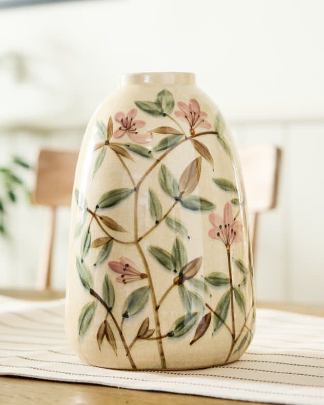 Summer Pink Floral Blossom Vase