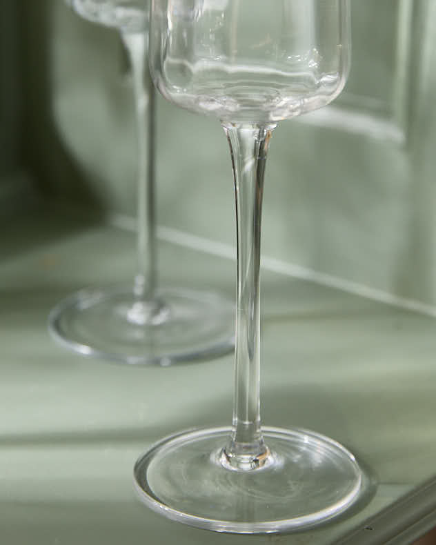 Set of 4 Ribbed Vintage Champagne flutes