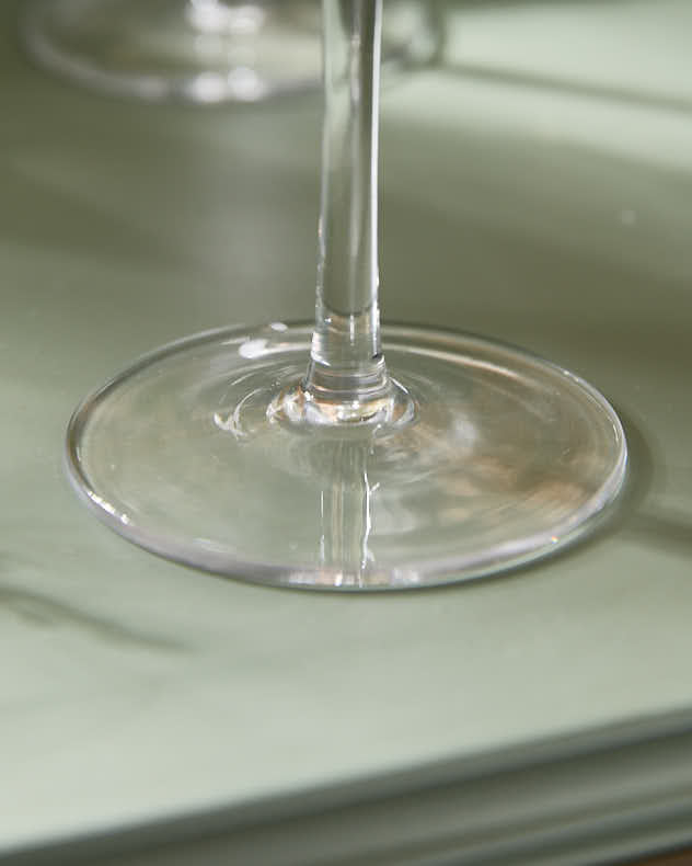 Set of 4 Ribbed Vintage Wine Glasses