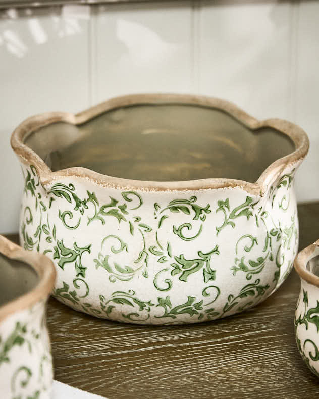 Irina Green Botanical Set of 3 Planters