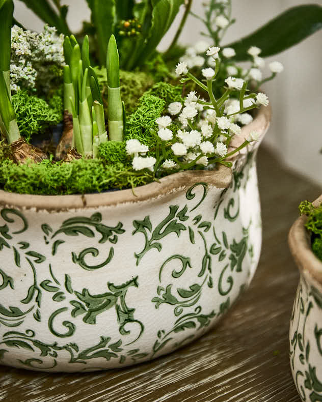 Personalised Irina Green Gift Set of 3 Planters