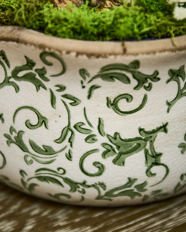 Personalised Irina Green Gift Set of 3 Planters