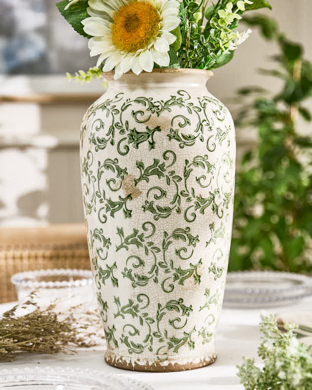 Vases - Irina Green Botanical Urn Vase