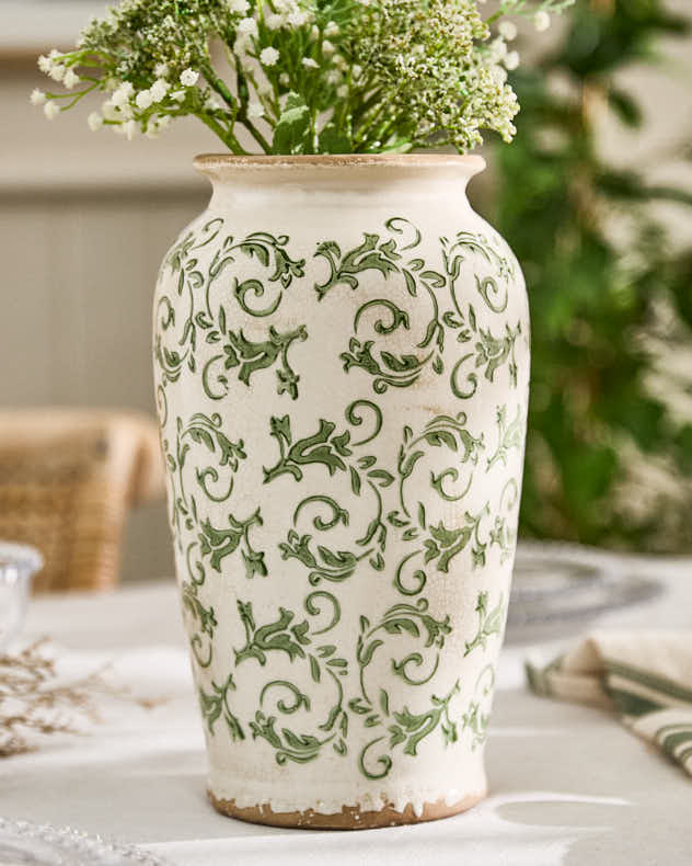 Vases - Irina Green Botanical Urn Vase