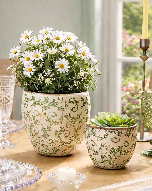 Irina Green Botanical Planter