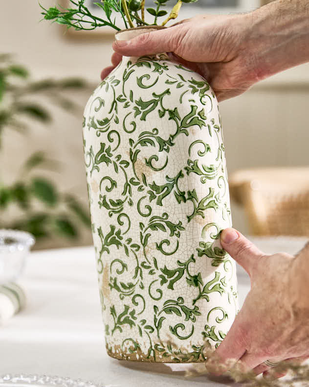 Irina Green Botanical Bottle Vase