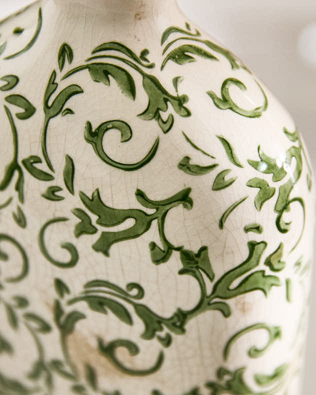 Irina Green Botanical Bottle Vase