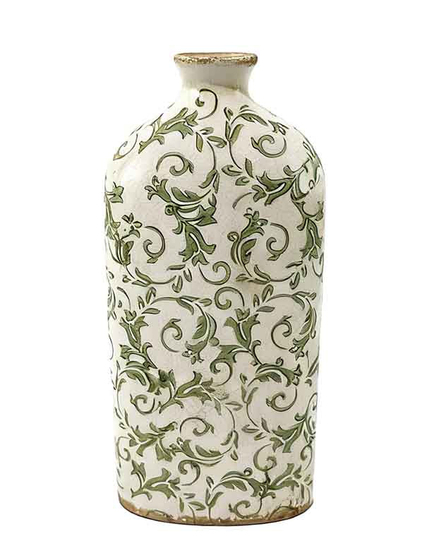 Irina Green Botanical Bottle Vase