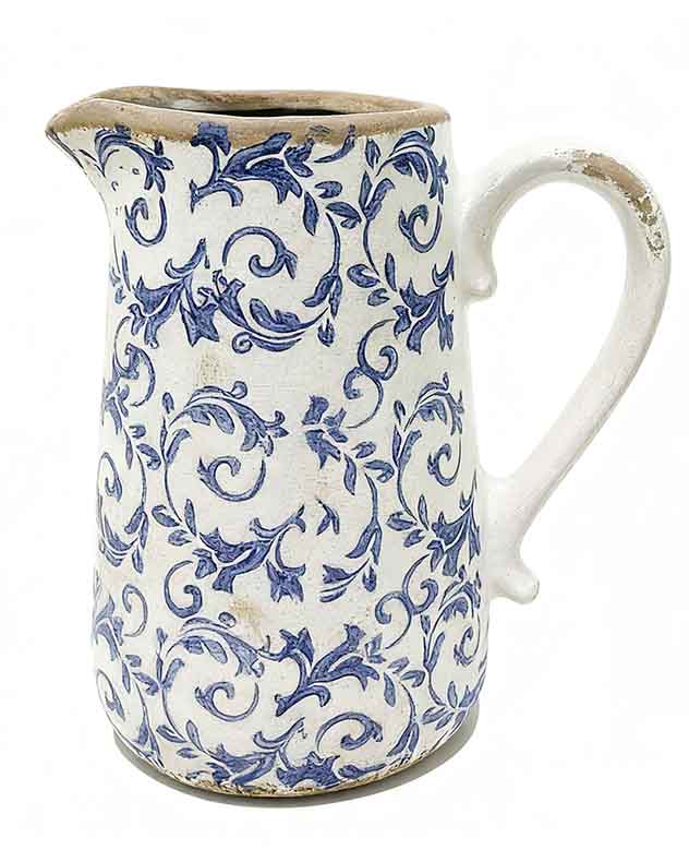 Solene Blue Botanical Pitcher Jug