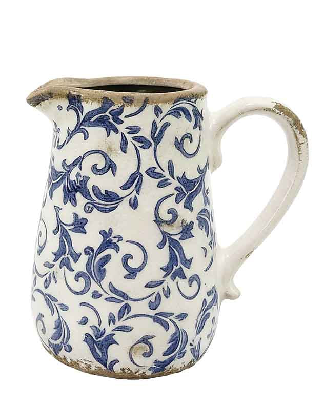 Solene Blue Botanical Pitcher Jug