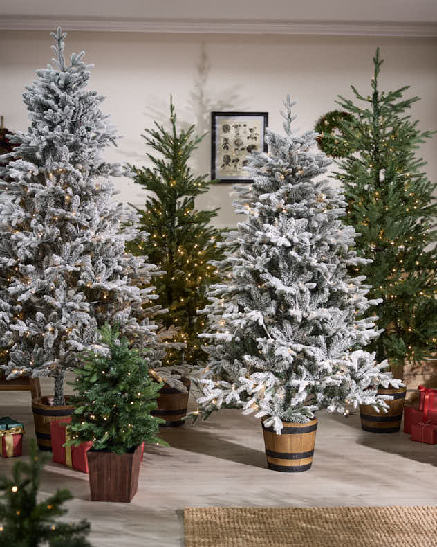 Pre-Lit Potted Christmas Tree Collection