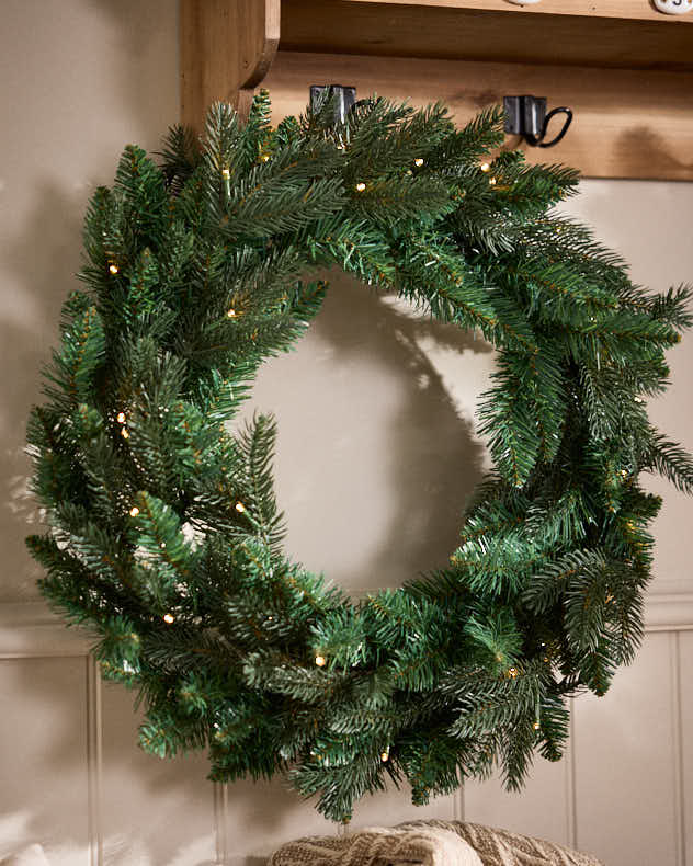 Melrose Pre-Lit Wreath - 60cm