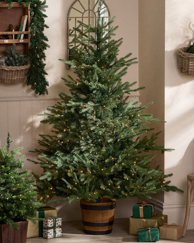 Pre-Lit Potted Christmas Tree Collection