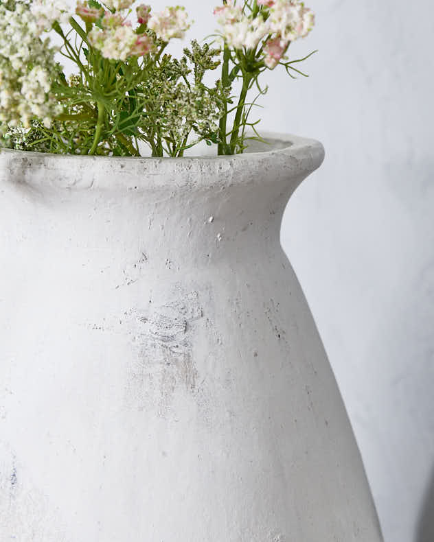 Grecian Inspired Tall Ceramic Vase