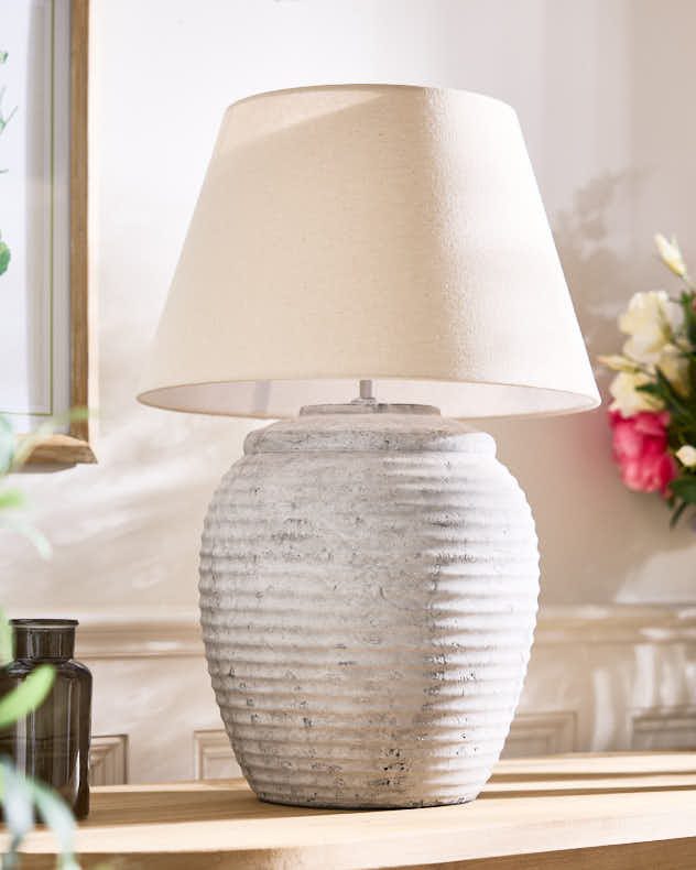 Stone Effect Textured Table Lamp