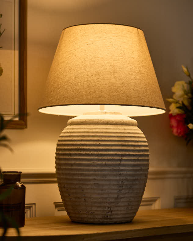 Stone Effect Textured Table Lamp