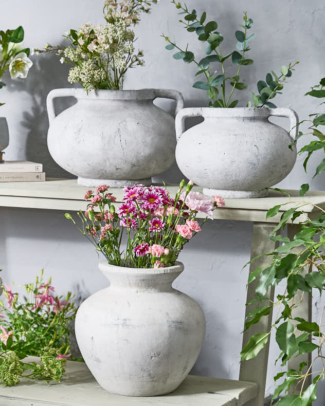 Antique Style Grey Vase Collection