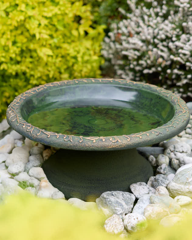 Coniston Grey Ornate Bird Bath