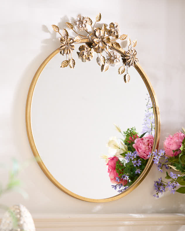 Antique Rose Golden Mirror