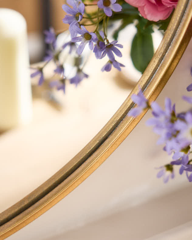 Antique Rose Golden Mirror