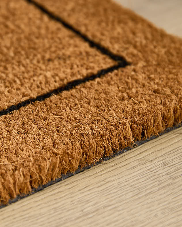 Hello Heart Natural Coir Doormat