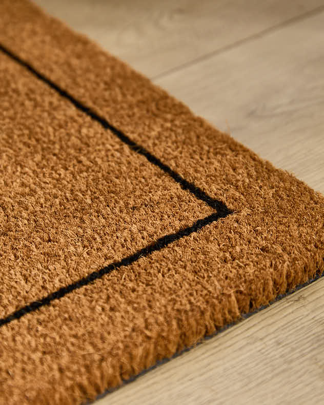 Hello Heart Natural Coir Doormat