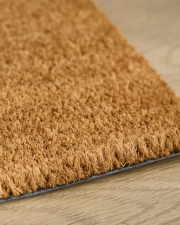 Welcome Heart Natural Coir Doormat