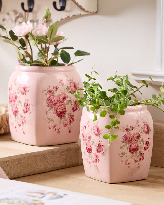 Vintage Rose Pink Vase