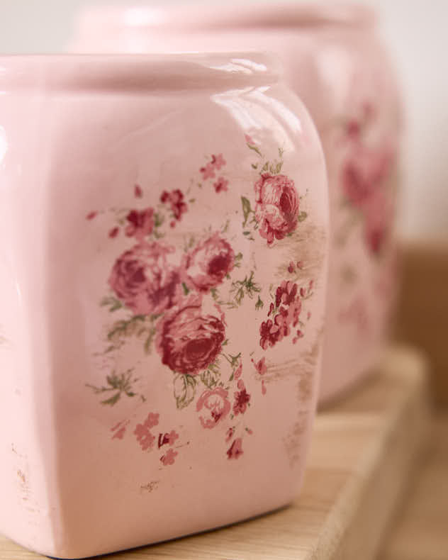 Vintage Rose Pink Vase