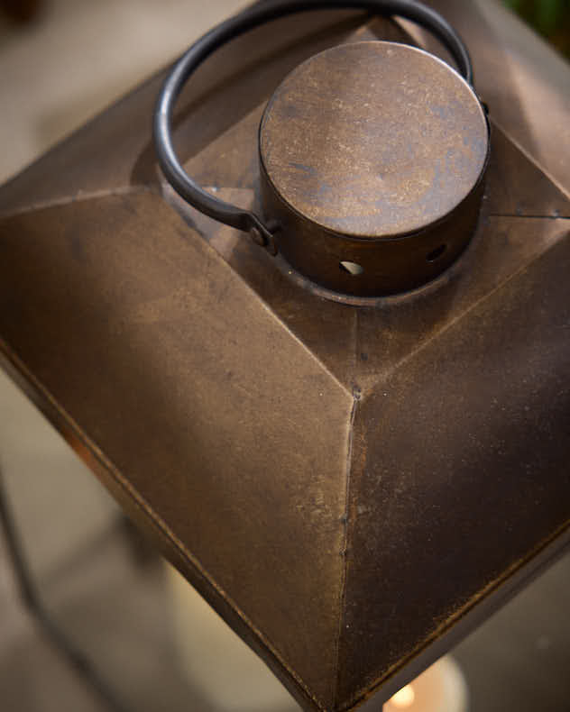 Vintage Style Brass Effect Lanterns